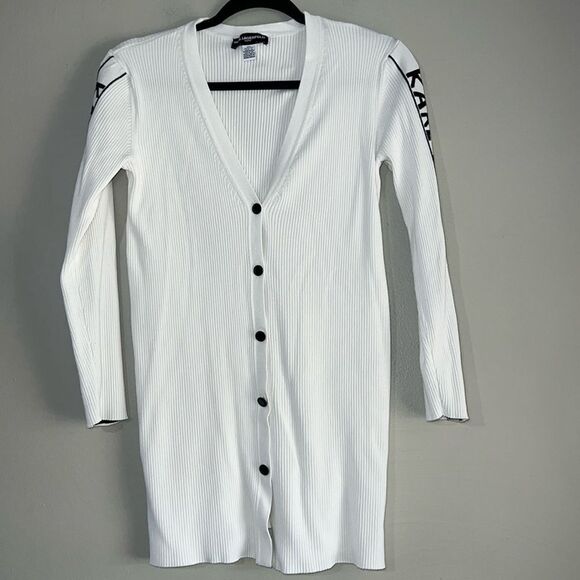 KARL LAGERFELD PARIS CARDIGAN SWEATER - Picture 2 of 8